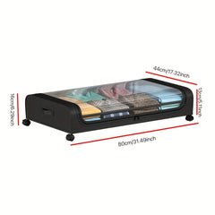 Under Bed Storage Box With Wheels Cloth Cover Dust-proof Shelf