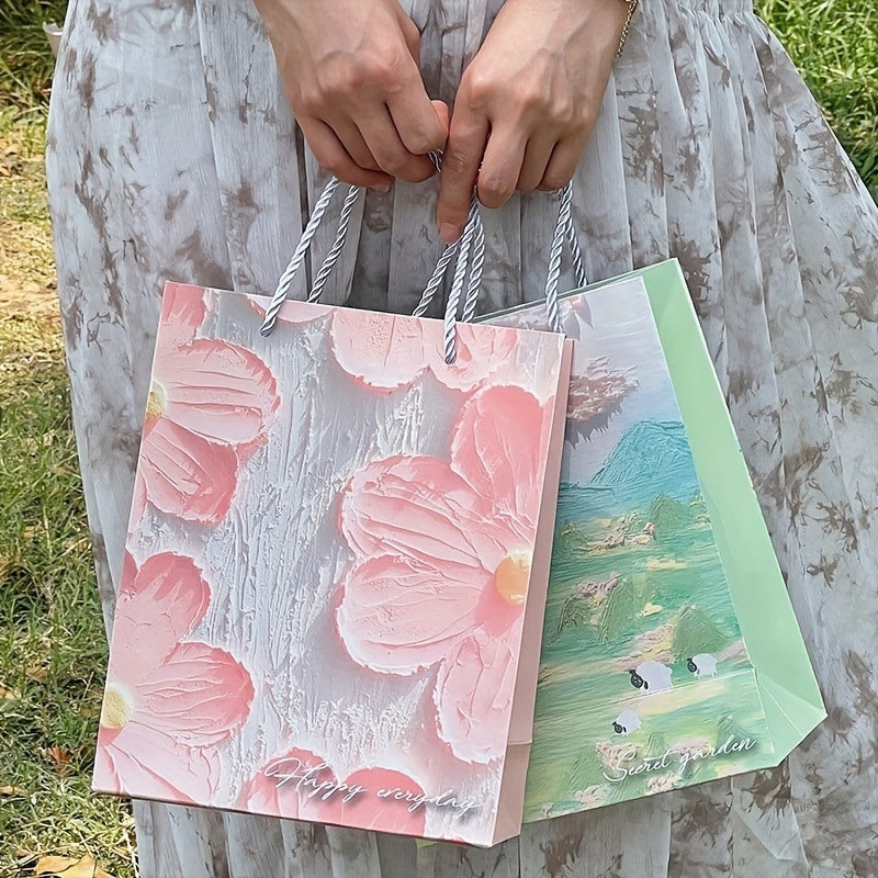 Flower Wrapping Bag With Handles for Florist DIY Birthday Wedding Party