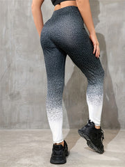 Ombre Print Wideband Leggings for Women - Ideal for Fitness and Running