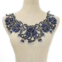 Green Lace Collar Embroidery Dress Applique DIY Neckline Costume D