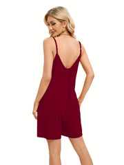 Backless Cami Romper Jumpsuit for Women's Clothing