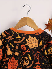 Boy's Witch Pumpkin Sweatshirt & Sweatpants Set