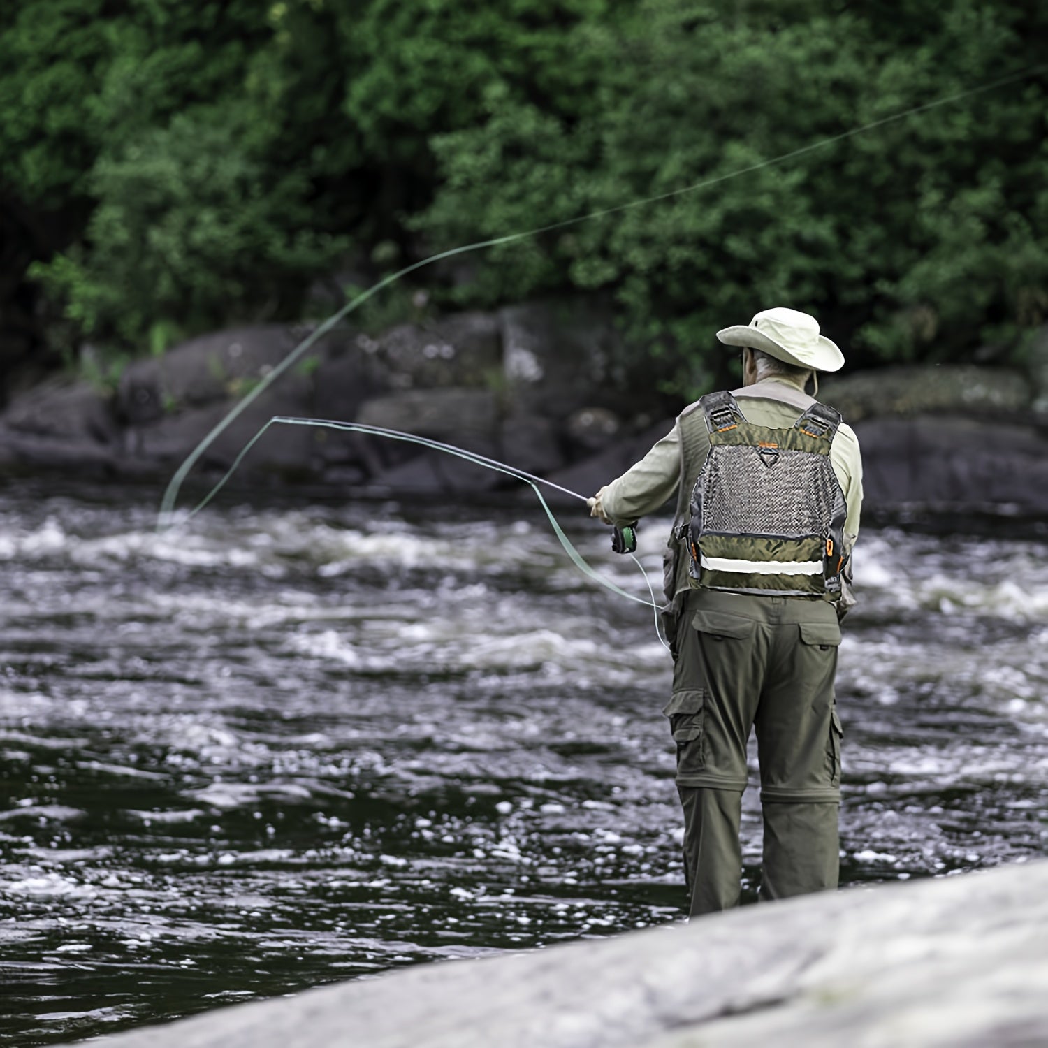 Breathable Pocket Fishing Vest Removable Oxford Fabric