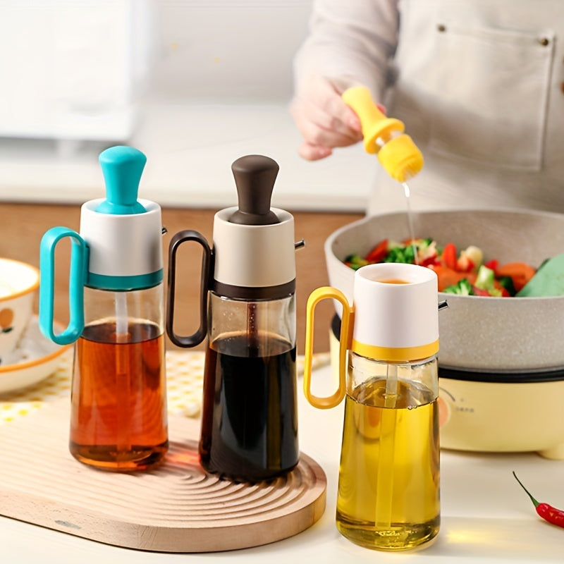 2-in-1 Dispenser Bottle Brush Liquid Seasoning Big Capacity Olive Sprayer