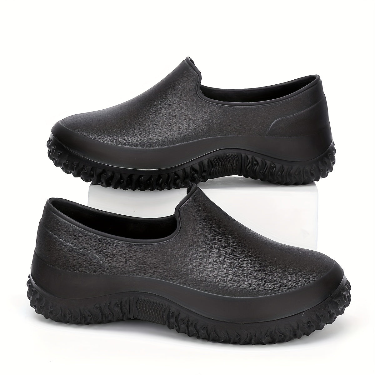 Men's Low Top Wear resistant Rain Shoes Waterproof Oil proof Non Slip Shoes