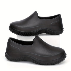 Men's Low Top Wear resistant Rain Shoes Waterproof Oil proof Non Slip Shoes