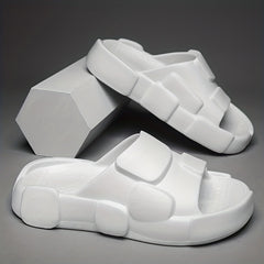 Men's Open Toe Platform Slides Anti-skid Slippers