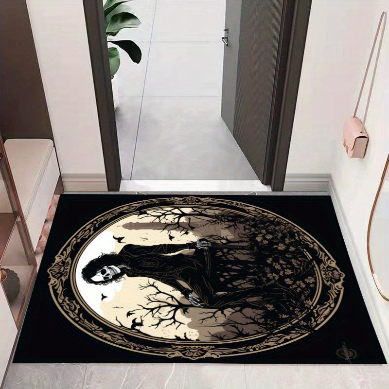Gothic Absorbent Floor Mat for Bathroom and Home Decor 60x80cm