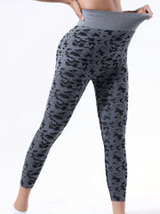 Camouflage Pattern Yoga Leggings High Waist Sports Tight Pants