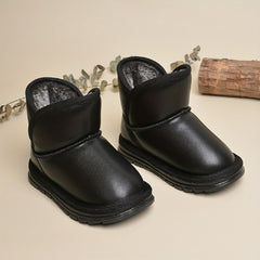 EDUBA Casual Slip On Boots For Girls Soft Warm Plus Fleece Boots Indoor Outdoor