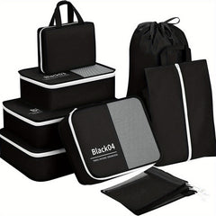 10 Pcs Packing Cubes Travel Luggage Organizers For Suitcase Portable Bags
