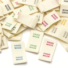 50pcs Woven Cotton Labels for Clothes DIY Hat Bags Sewing Accessories