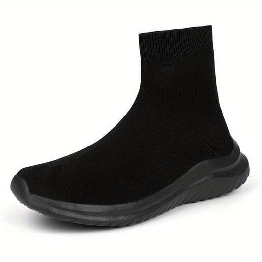 Men's High Top Slip On Sock Sneakers Lightweight Breathable Walking Shoes