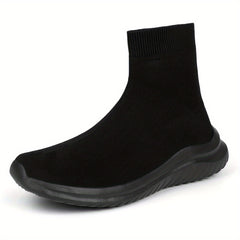 Men's High Top Slip On Sock Sneakers Lightweight Breathable Walking Shoes