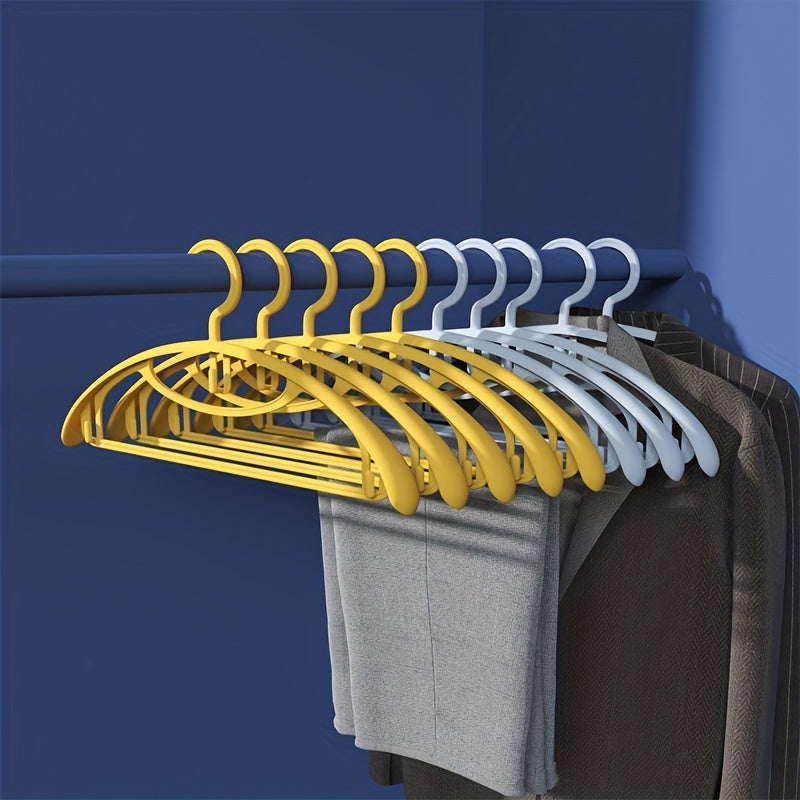 5pcs Semi-circular Stacking Hanging Clothes Rack Wide Shoulder Balcony Drying