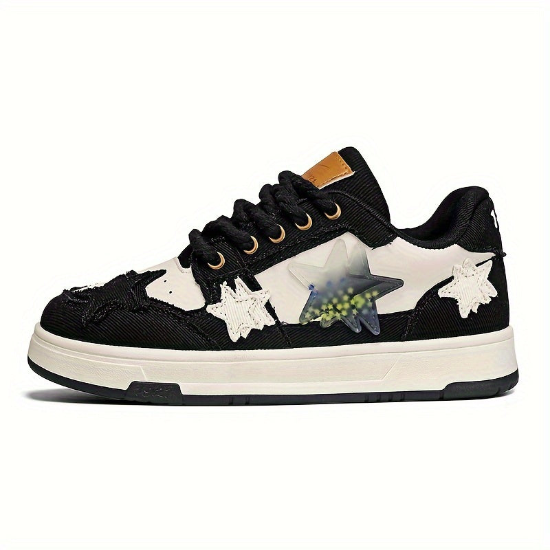 Women's Star Patched Leisure Skate Shoes Anti slip Platform Sports Shoes