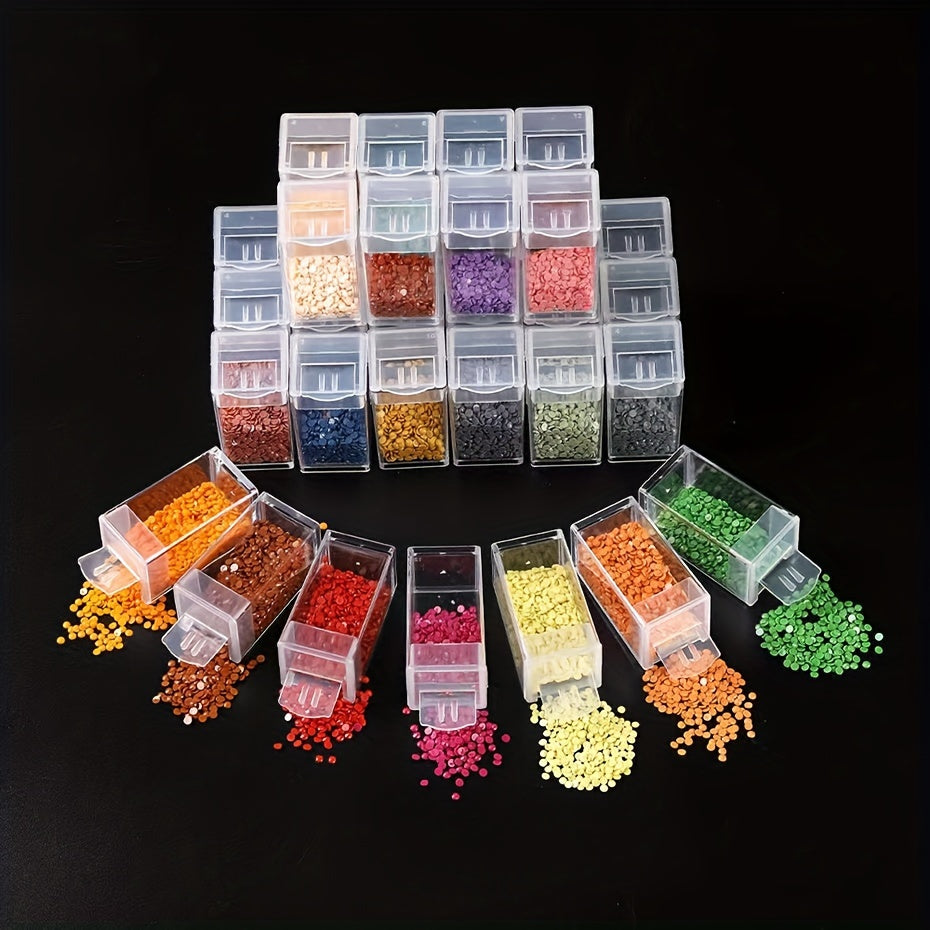 Mini Plastic Clear Storage Box Square Bottle for DIY Craft Diamond Painting Bead