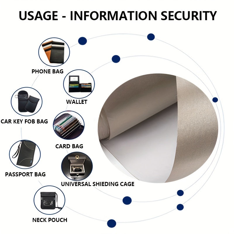 Self Adhesive Faraday Fabric Conductive Shielding for RFID EMF WiFi