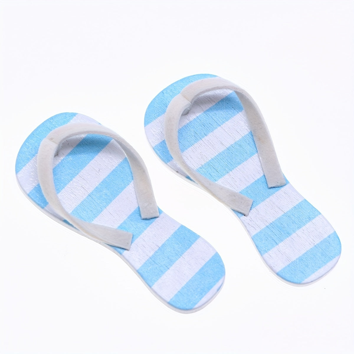 2pcs Dollhouse Flip Flops Set for Beach Scene, ABS Material