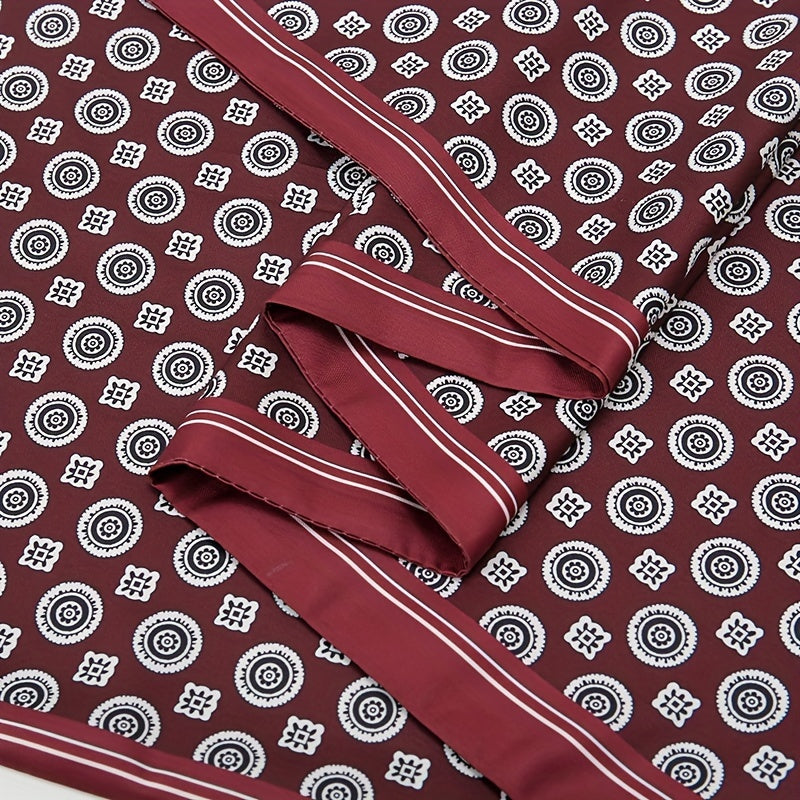 Men's Printed Twill Double Layer Scarf