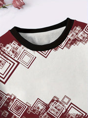Girls Squares Pattern Crew Neck Sweatshirt Spring Fall Christmas Gift