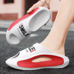 Men's Non Slip Platform Slides Soft Sole Cloud Slides Indoor Outdoor