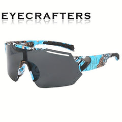 Oversized Windproof Camo Men Sunglasses UV400 Sports Outdoor Cycling Goggles