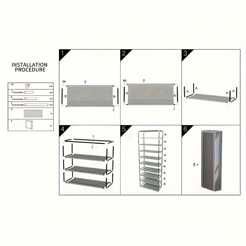 Stainless Steel Shoe Rack Dustproof Shoe Cabinet Floor Standing Shoe Storage