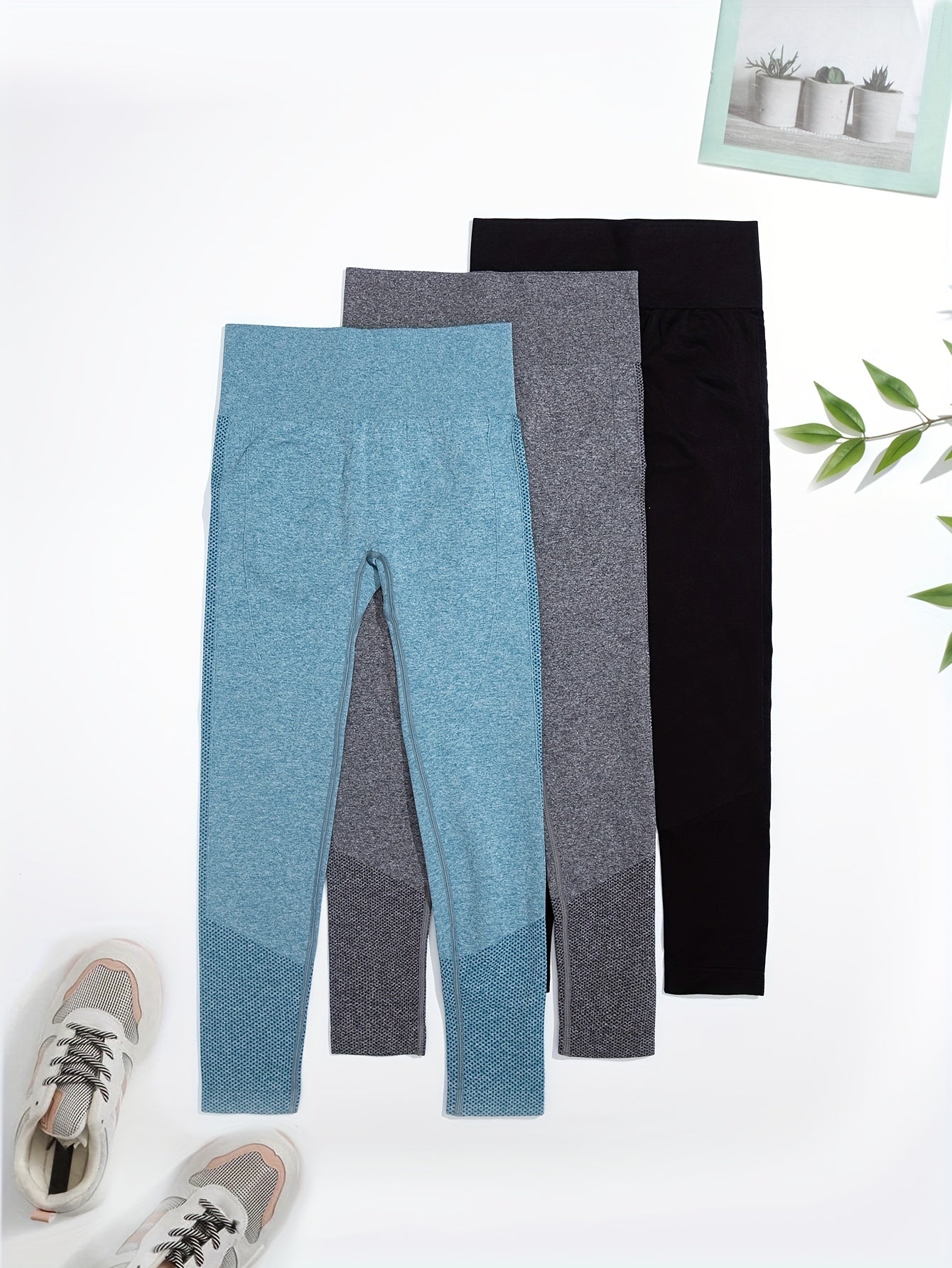 3pcs High Waist Seamless Leggings for Women
