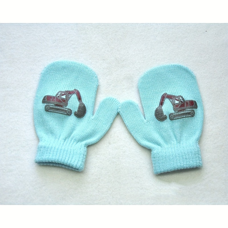 6 Pairs Children's Knitted Gloves Colorful Mittens Magic Full Finger Warm Gloves