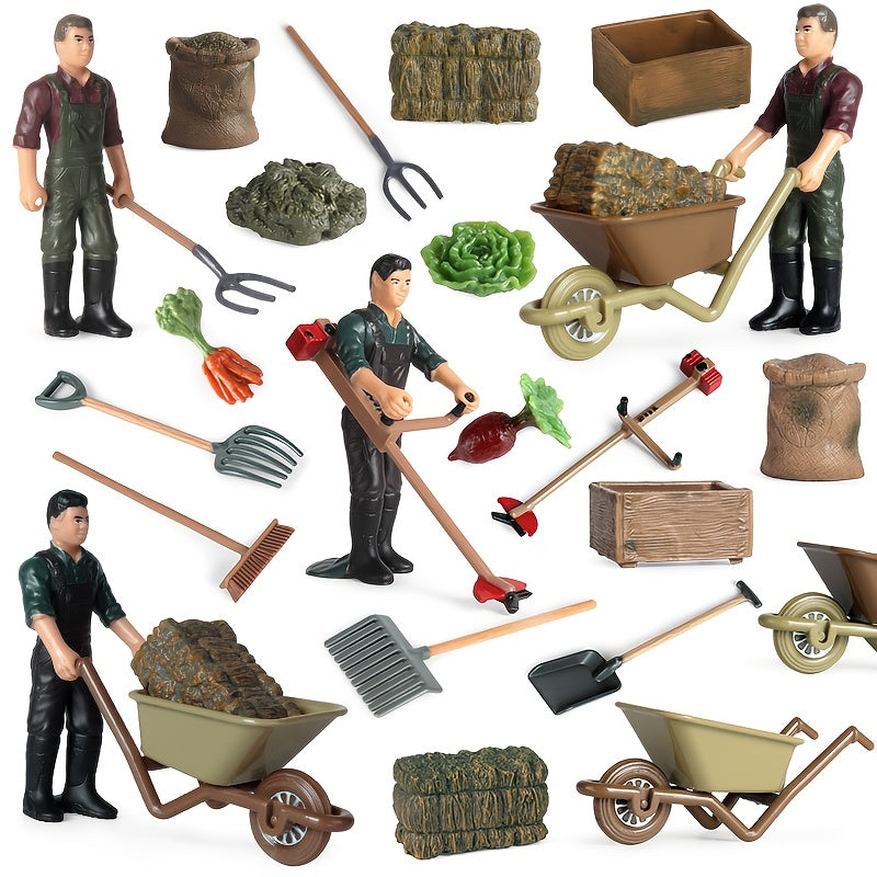 Farm Model Birthday Gift 25pcs Farm Tool Model Set Halloween Christmas Gift