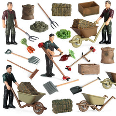 Farm Model Birthday Gift 25pcs Farm Tool Model Set Halloween Christmas Gift
