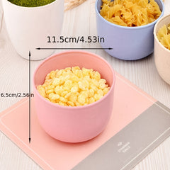 4pcs Portable Plastic Rice Bowls for Camping & Picnics