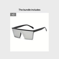 Y2K Vintage Sunglasses Square Frame Gradient Sun Protection
