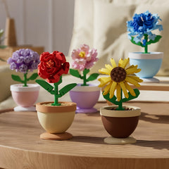 Eternal Blooming Bouquet Artificial Flowers DIY Potted Plants Desktop Deco