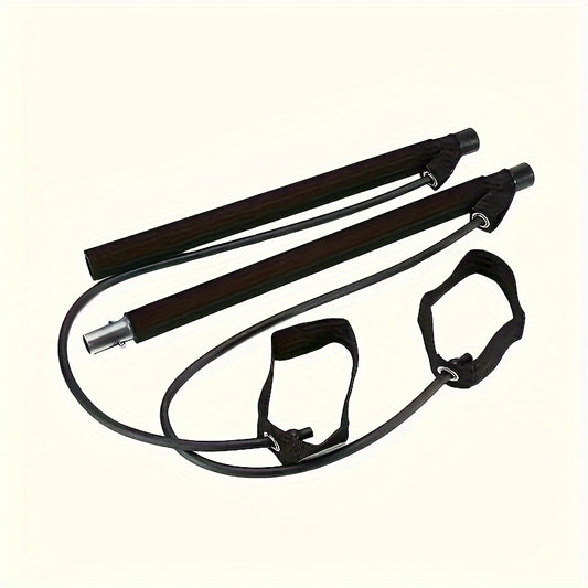 Pilates Bar with Tension Ropes for Full Body Fitness