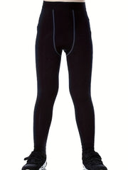 3pcs Boy's Compression Sports Leggings Slim Fit Pants Quick drying