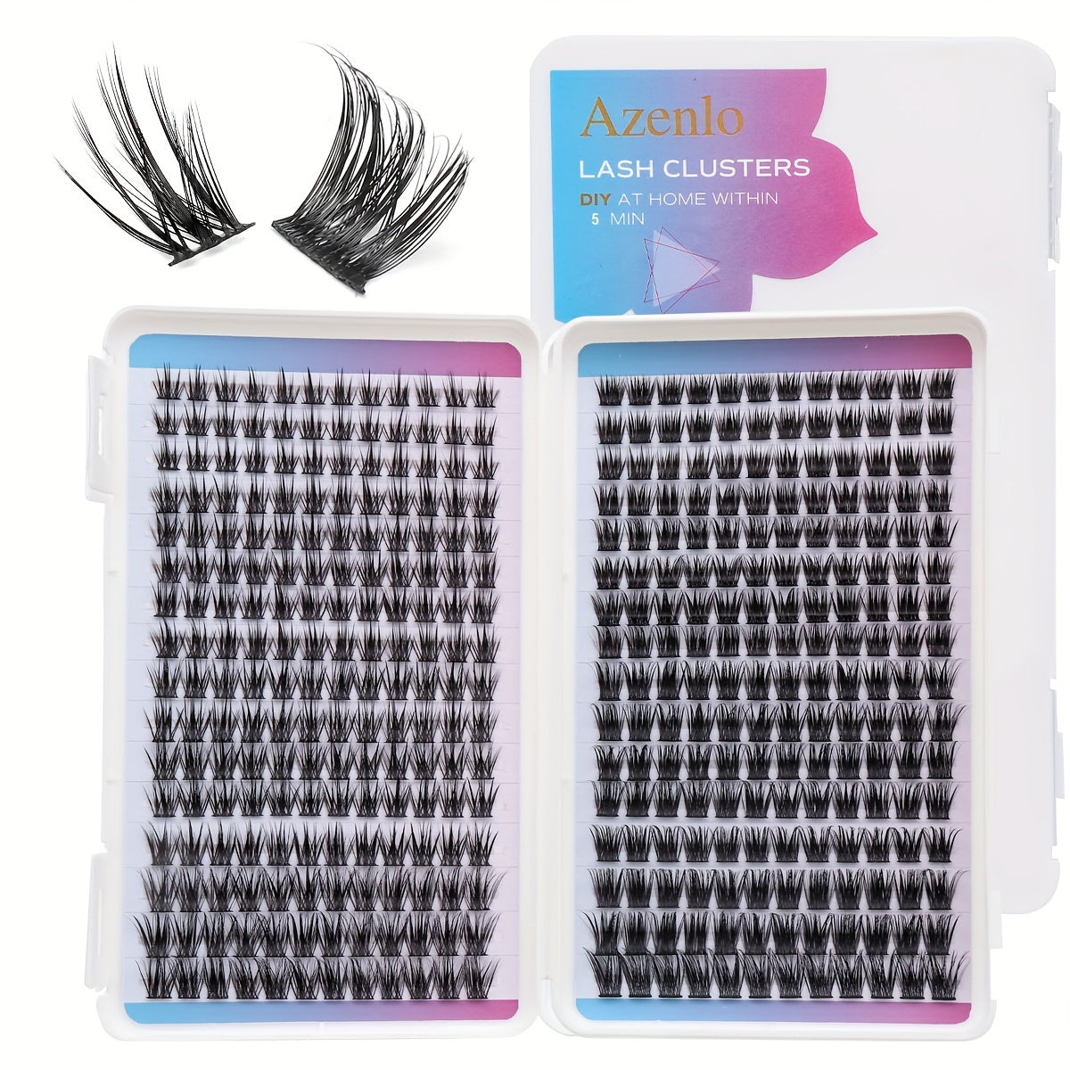 384pcs Lash Clusters DIY Extensions Natural C CurlING Wispy Lashes