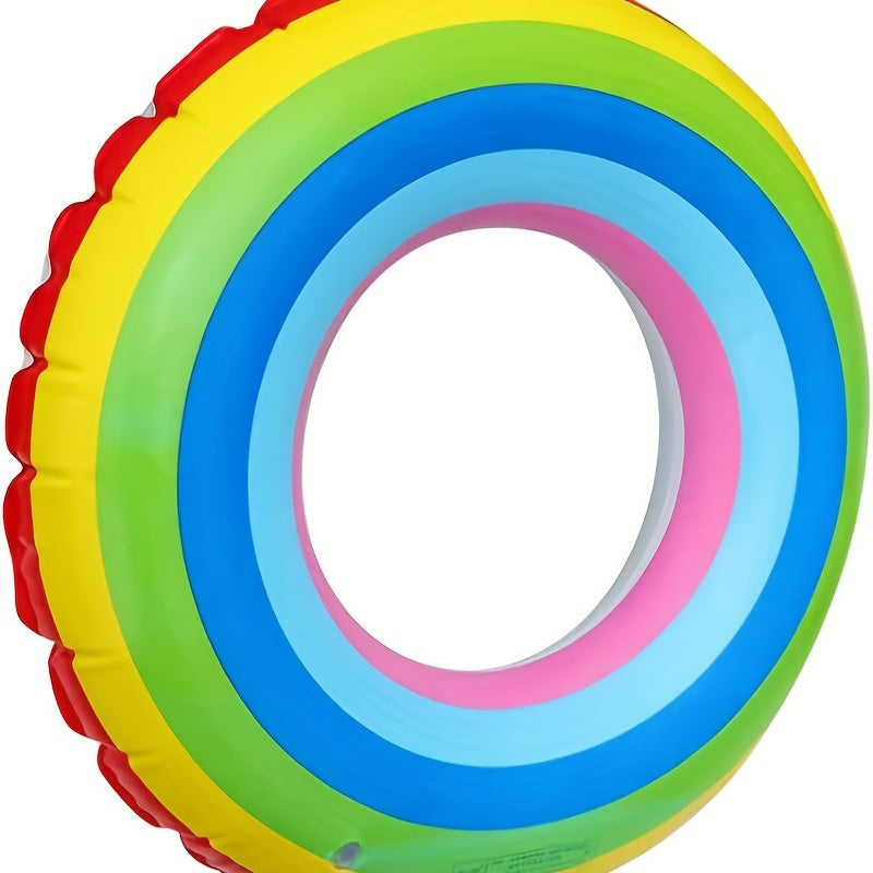 Rainbow Watermelon Inflatable Pool Party Float for Adults & Kids