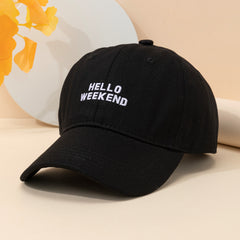 Men's Block Hello Weekend Embroidered Baseball Cap