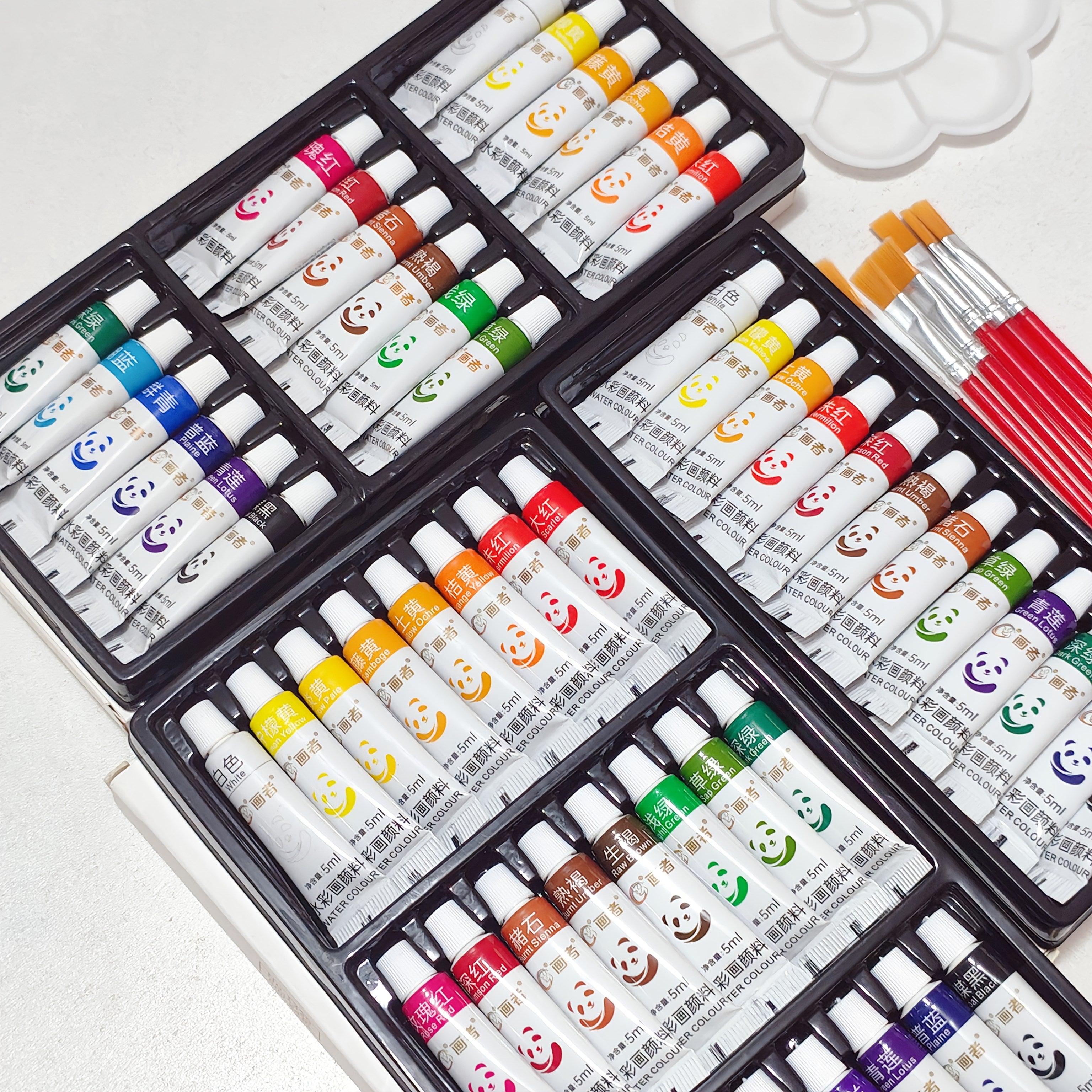 Watercolor Painting Set 24 Colors with 6 Brushes and 1 Palette