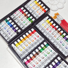 Watercolor Painting Set 24 Colors with 6 Brushes and 1 Palette