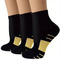 Breathable Copper Compression Socks for Ankle Plantar Support