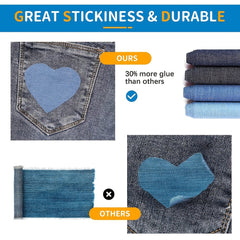 1pc Denim Patches Iron on Mending Fabric Sapphire 10