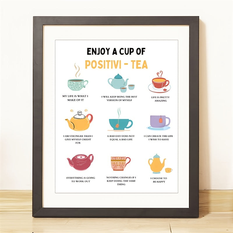Cup of Positivity Teen Mental Health Print Therapy Office Decor