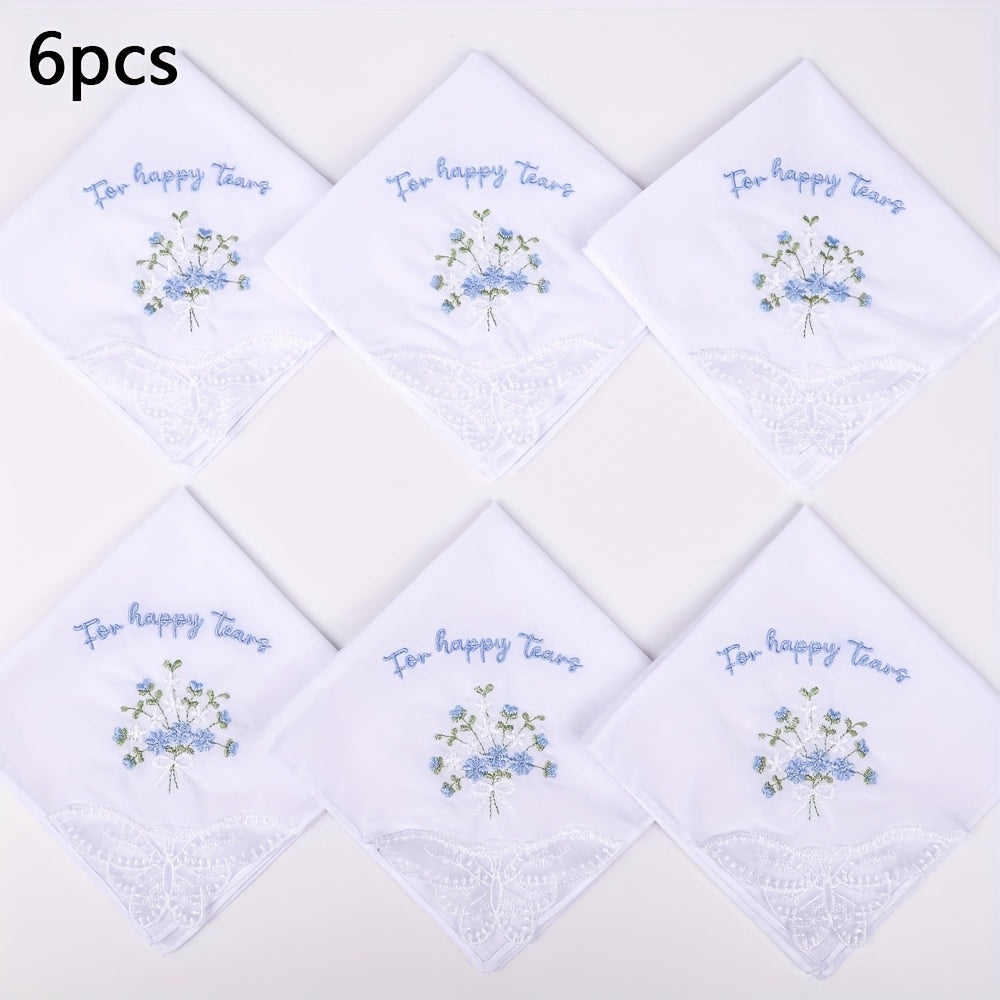 Bridal Wedding Handkerchiefs with Lace Trim Something Gift