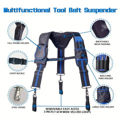 Tool Belt Suspenders Phone Pouch Pen Holder Tool Belt Loops