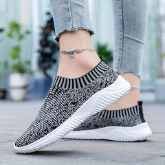 Women's Knit Sock Shoes Slip On Low Top Sports Shoes