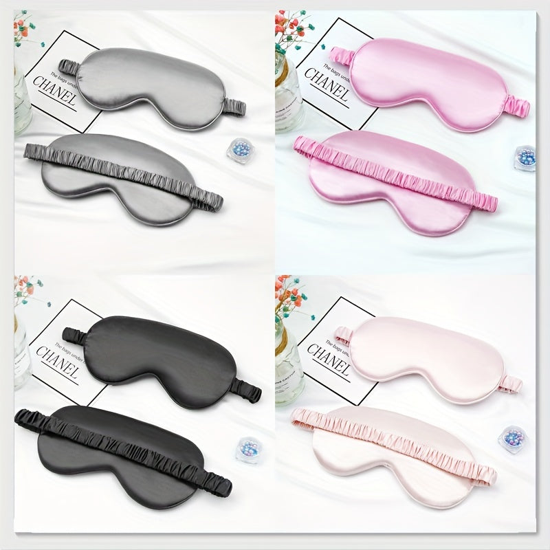 Blackout Eye Mask Embroidered Solid Blindfold for Travel Rest Yoga