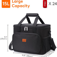 Large Capacity Insulated Lunch Bag Portable Picnic Storage Bag